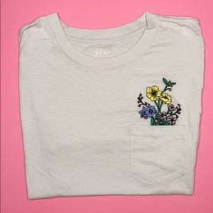 Embroidered JCrew Pocket Tee